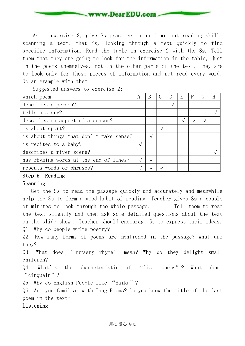 新人教版高中英语选修6Unit2 Poems--Period1_第3页