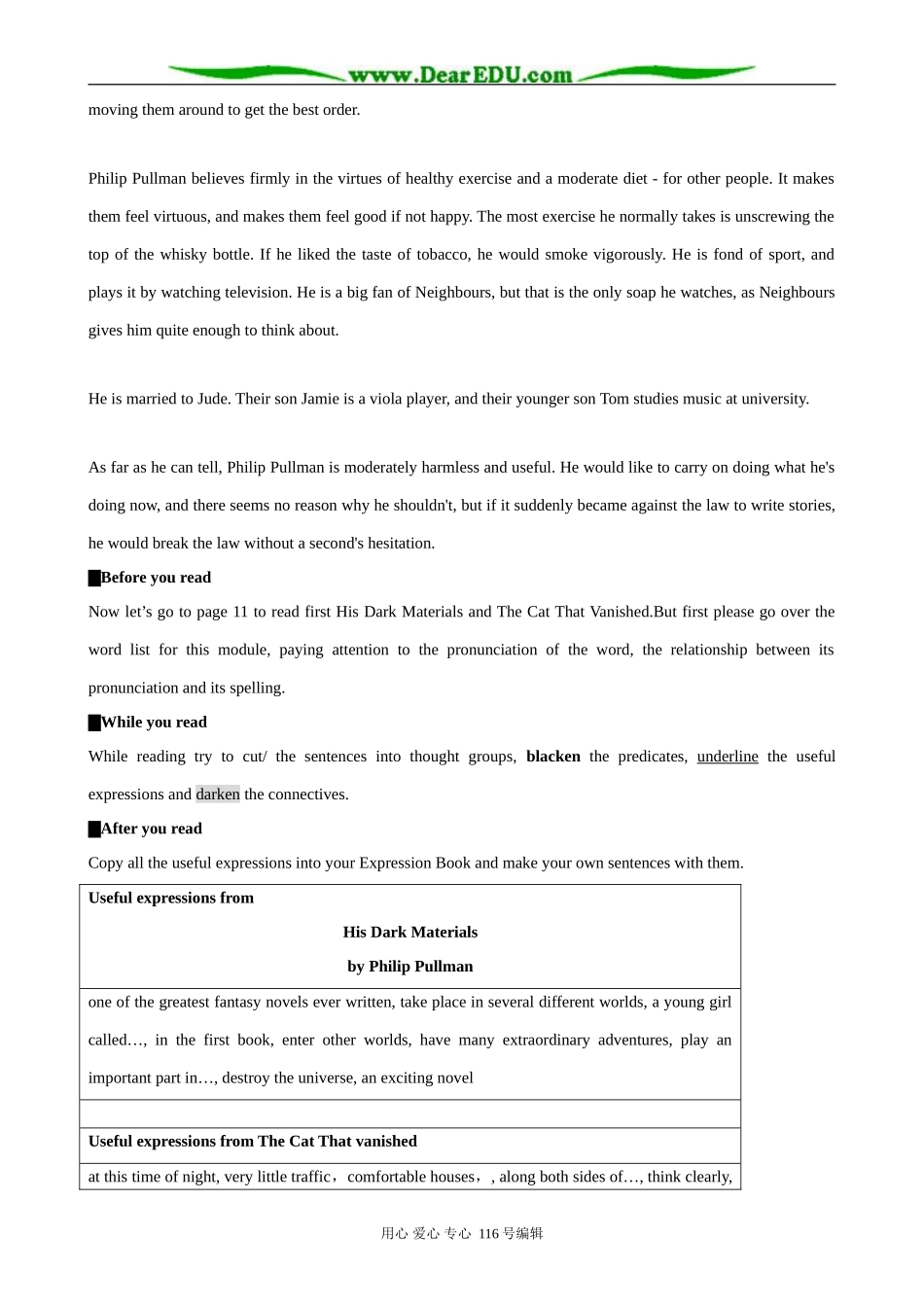 高中英语必修6Module 2 Period1 Reading-The cat that vanished_第3页