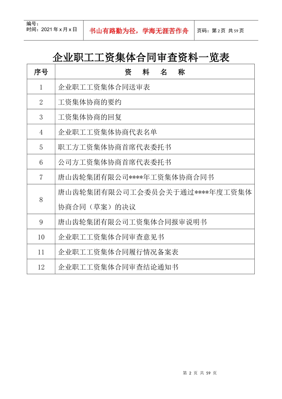 企业职工集体合同范本_第2页