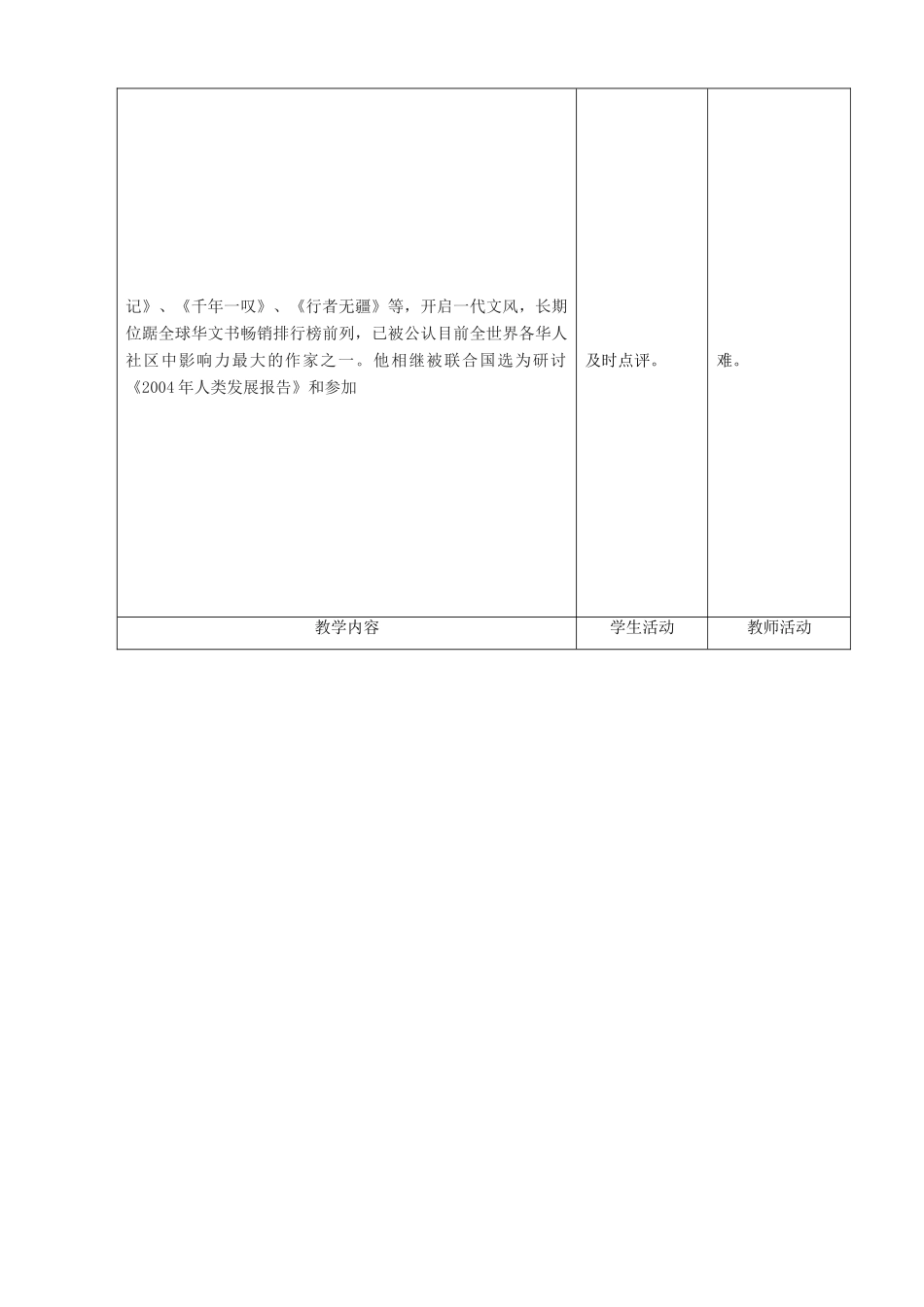 甘肃省酒泉市瓜州二中八年级语文下册《三峡》第一课时教案1 北师大版_第2页