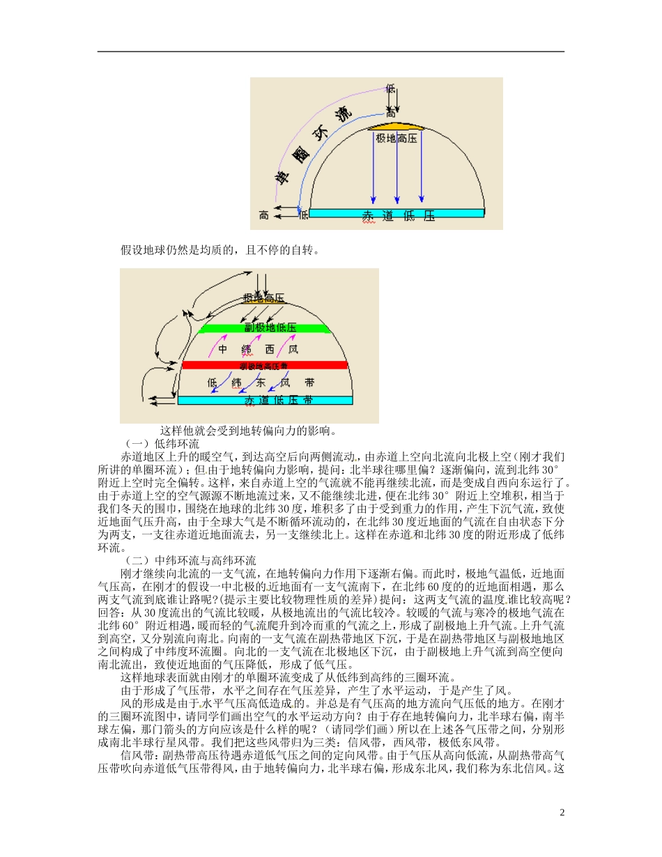 上海市上海理工大学附属中学高中地理 专题9《行星风系（2）》教案 新人教版必修1_第2页