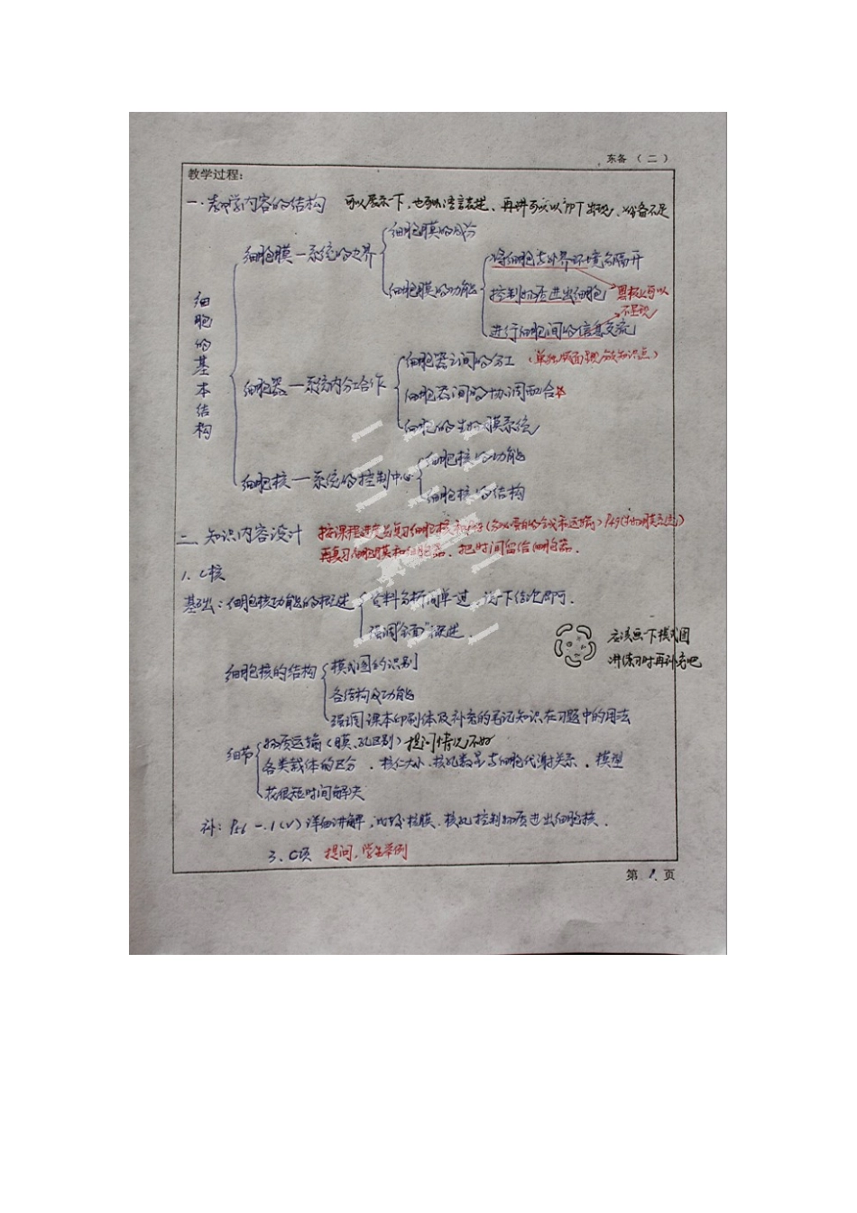 山东省龙口第一中学东校高中生物 细胞的基本结构教案 新人教版必修1_第2页