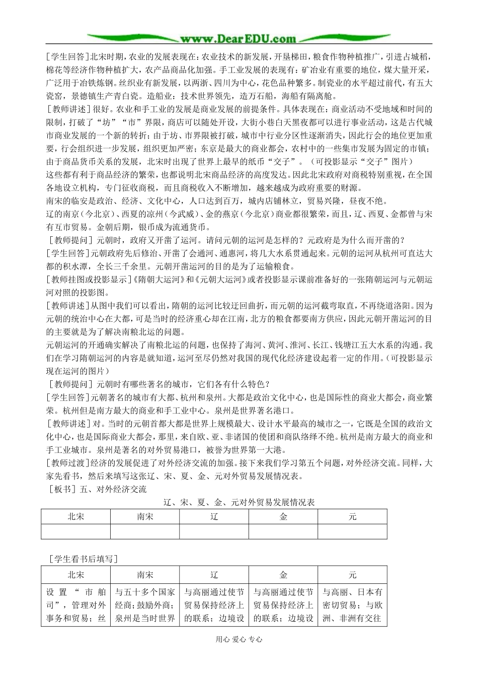 高三历史辽、宋、夏、金、元经济的发展与对外经济交流教案2旧人教_第2页