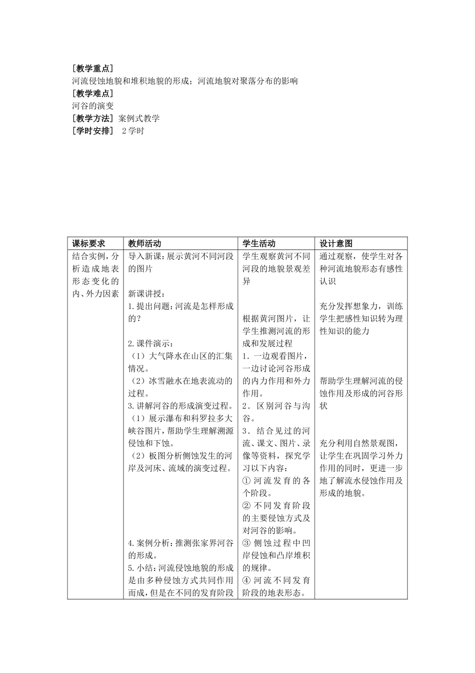 山西省运城市康杰中学高中地理 4.3 河流地貌的发育教学设计 新人教版必修1_第2页