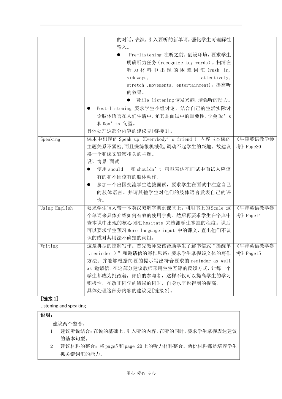 高中英语：Unit1 Body language—listening，speaking&writing教案（牛津上海版S1A）_第2页