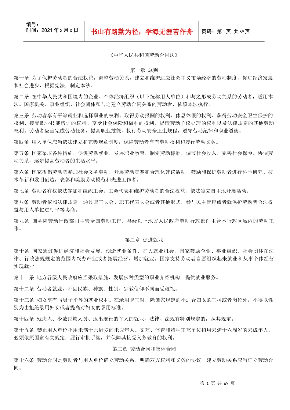 人力资源管理相关法规_第1页