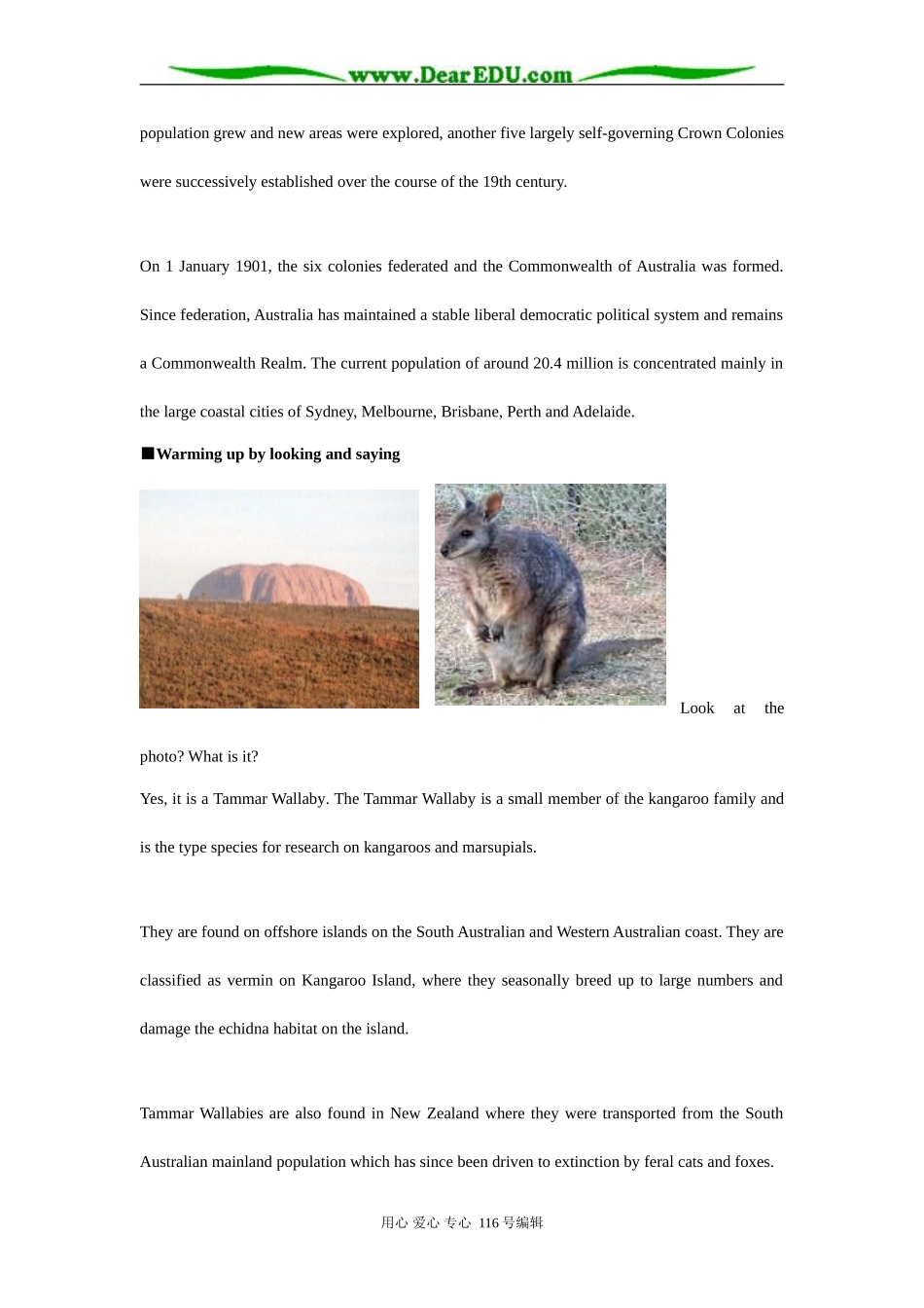 高中英语Unit 3 Australia Reading_第2页