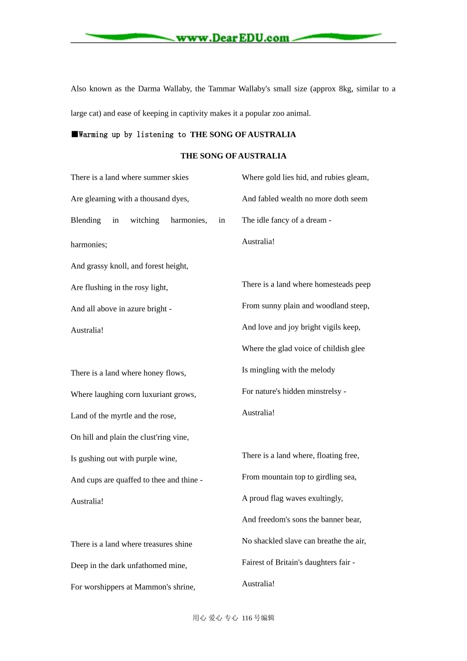 高中英语Unit 3 Australia Reading_第3页