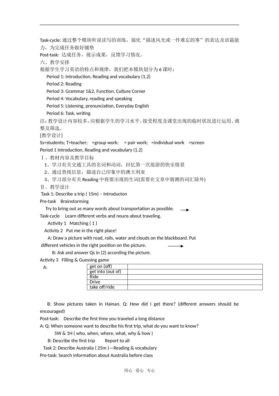 高中英语：module2 my first ride on train教案（外研版必修1）_第2页