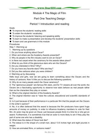 外研版英语必修10 Module4 The Magic of Film-Introduction and Reading018