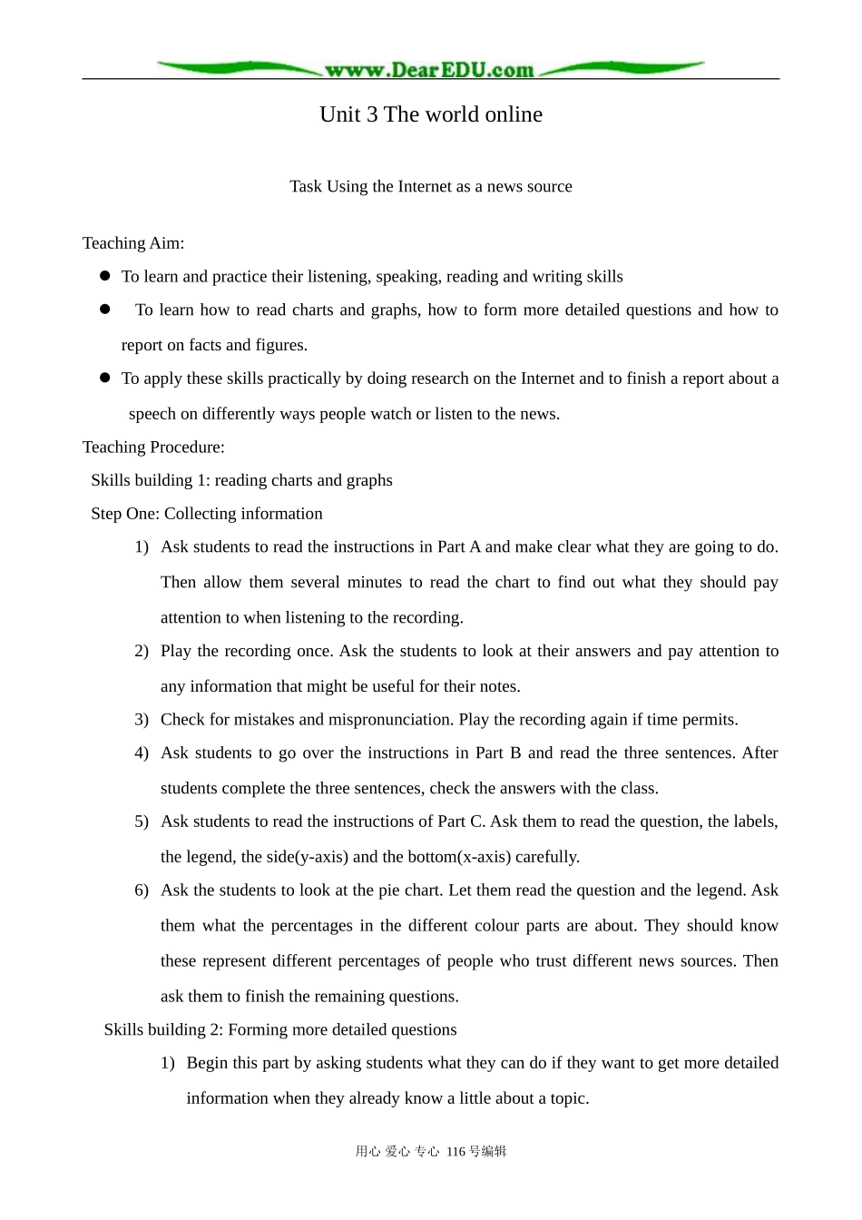 高中英语必修7Unit 3 The world online--Task_第1页