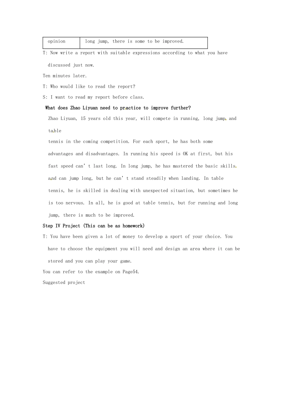 河北省邯郸四中高中英语 Unit2 The Olympic GamesGrammarThe Sixth Period   Writing教学案 新人教版必修2_第3页