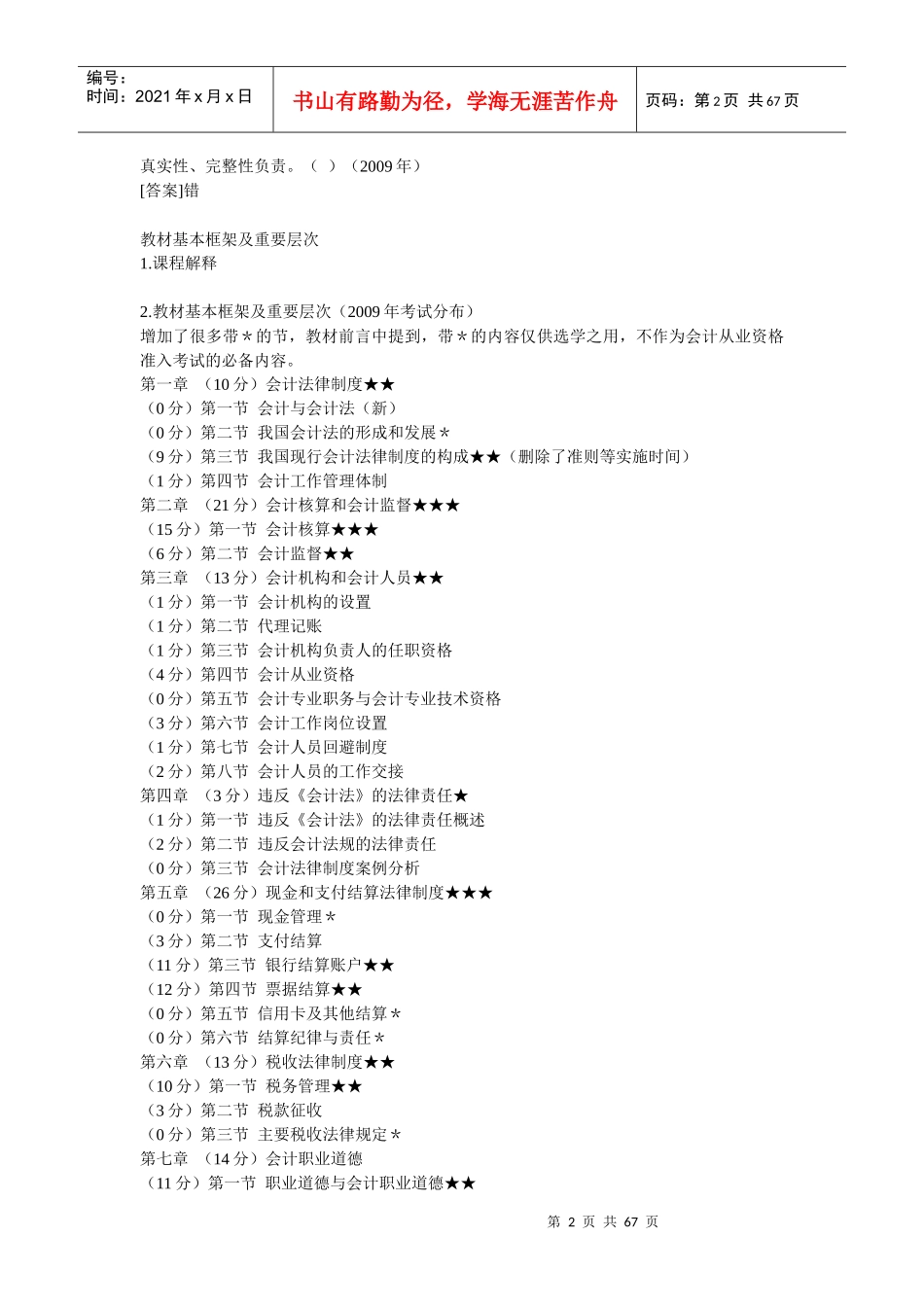 XXXX年会计从业资格考试法规原始版_第2页