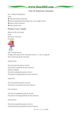 高中英语第三册(全一册)Unit 10 American Literature--Period 3 Let’s study