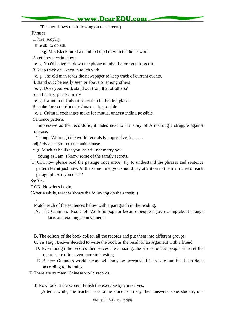 高中英语第三册(全一册)Unit 1 That must be a record-Reading_第3页