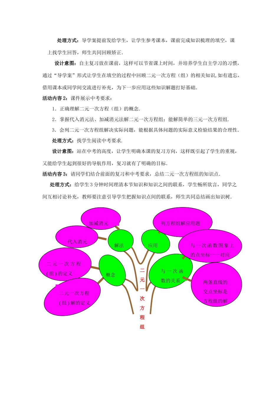 中考数学 第6讲 二元一次方程组复习教案1 （新版）北师大版-（新版）北师大版初中九年级全册数学教案_第2页