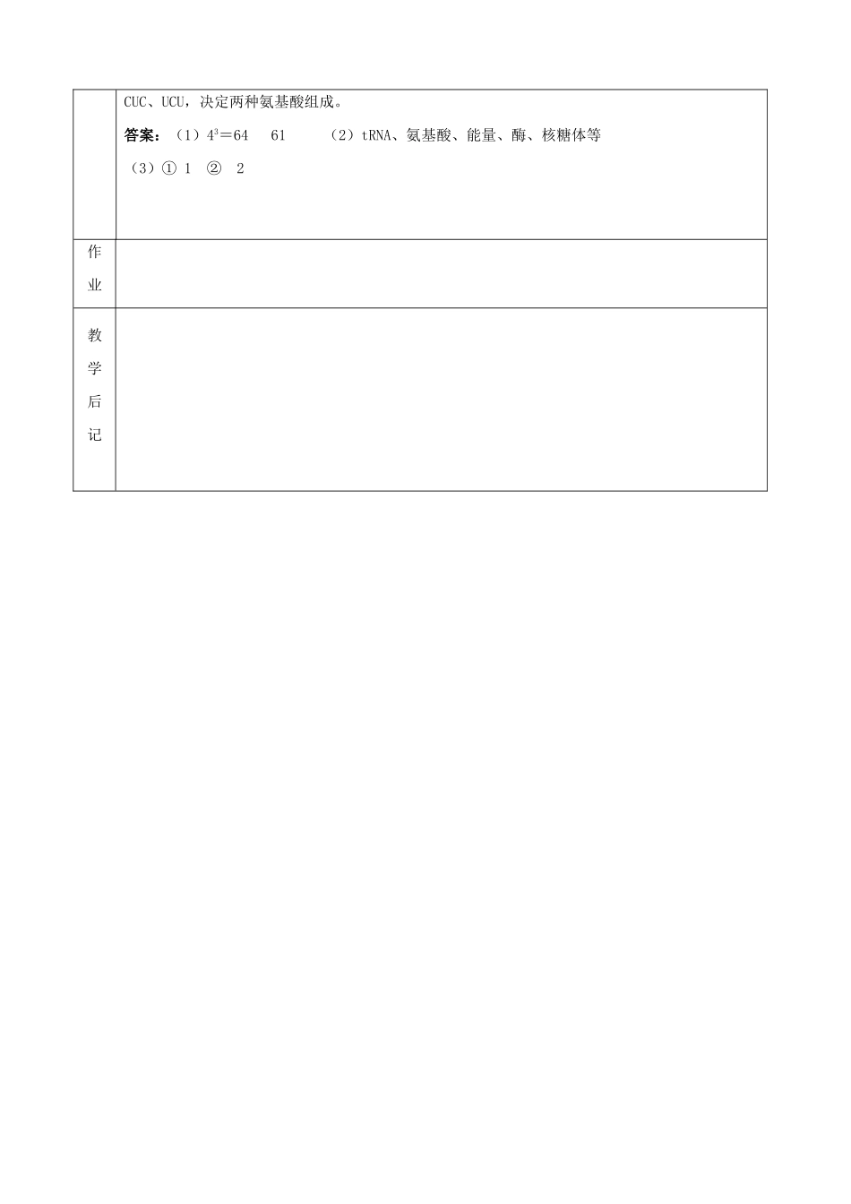 新人教版高中生物必修2遗传密码的破译（选学）_第3页
