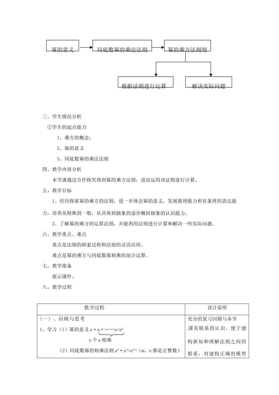陕西省山阳县色河中学七年级数学《5.1同底数幂的乘法》教案 新人教版_第2页