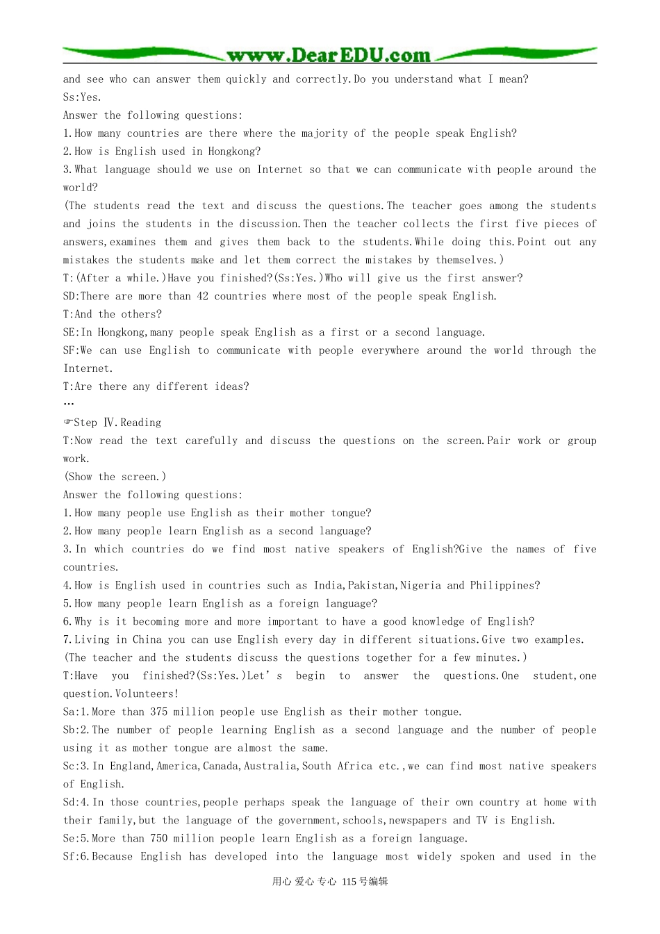 高中英语第一册上Unit 2 English around the world（2）_第2页