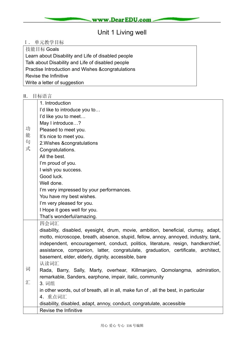 高中英语Unit 1 Living well_第1页