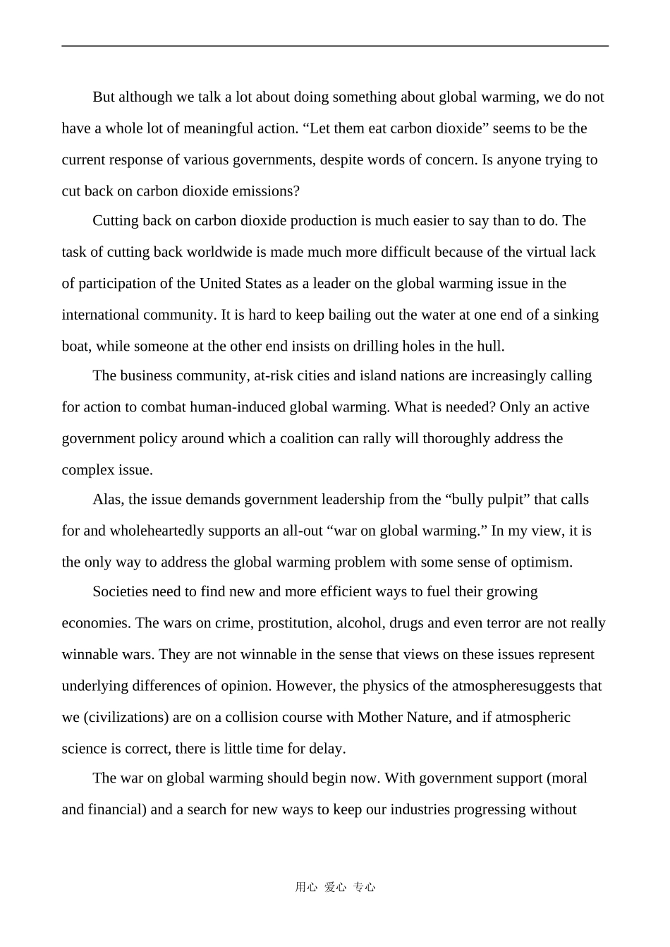 高中英语Unit4 Global warming文章 Global Warming人教版选修六_第3页