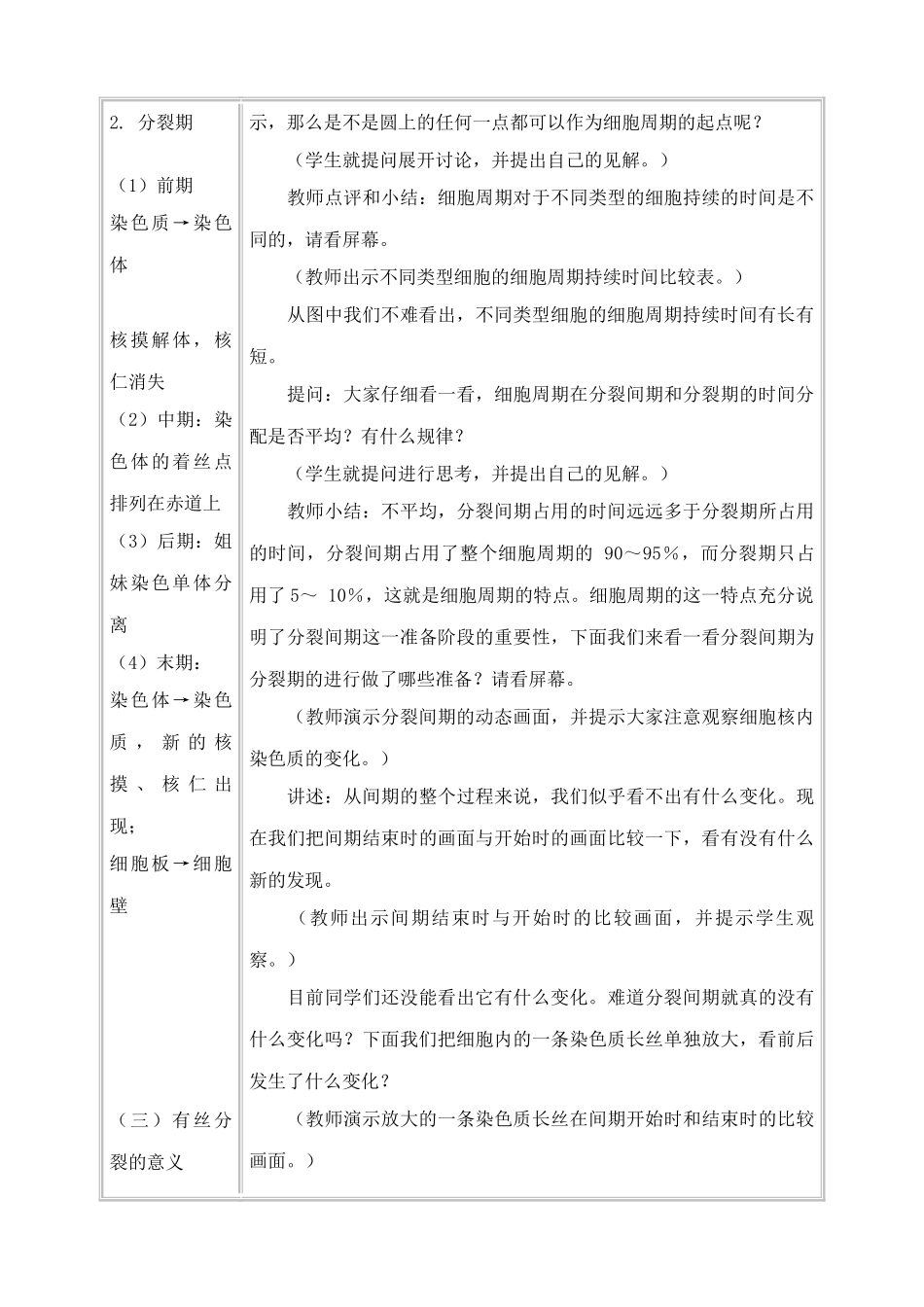 人教版高中生物必修1细胞的增殖_第3页