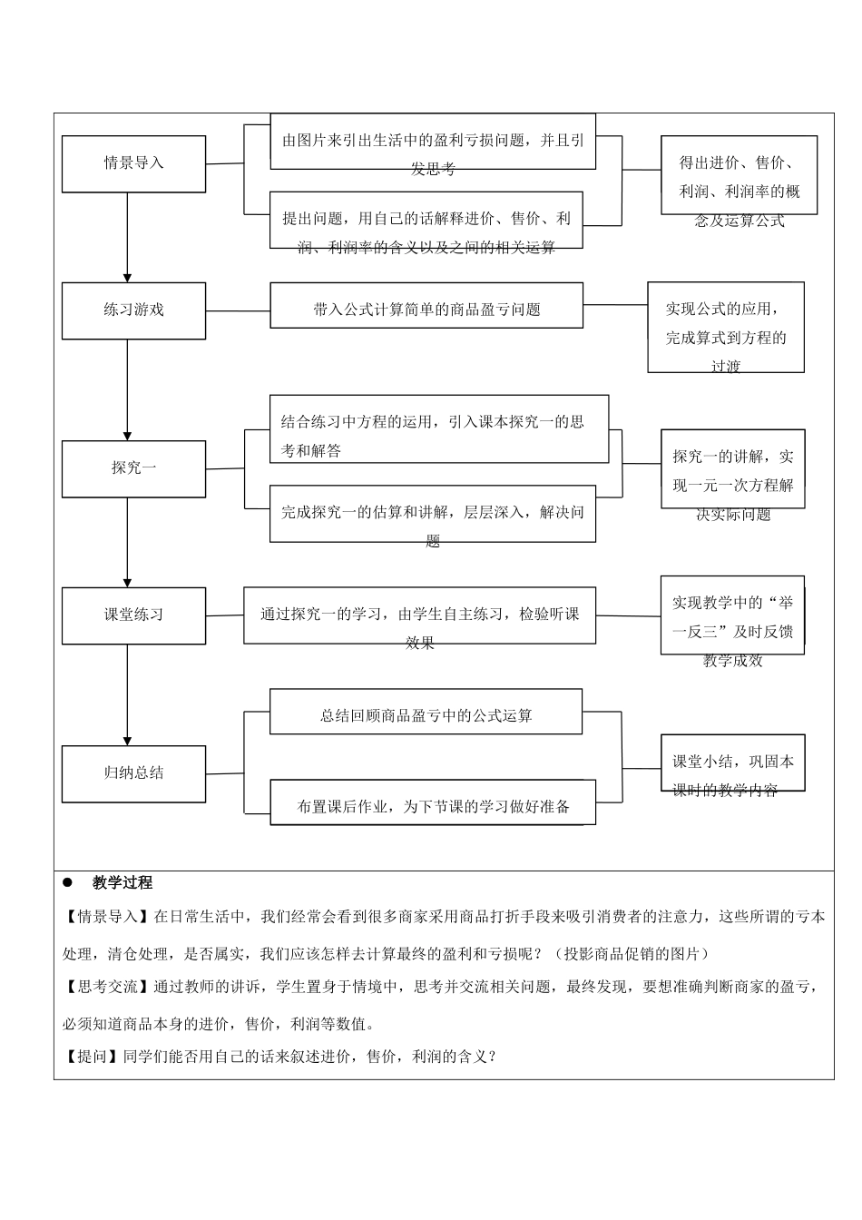 云南省大理市喜洲镇第一中学九年级数学上册《实际问题与一元一次方程》教案2 湘教版`_第3页