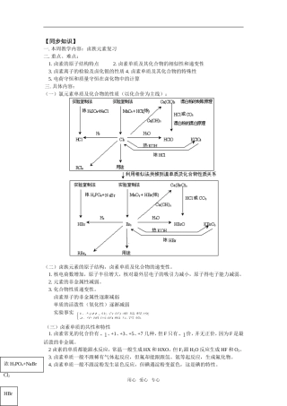 高三20卤族元素复习