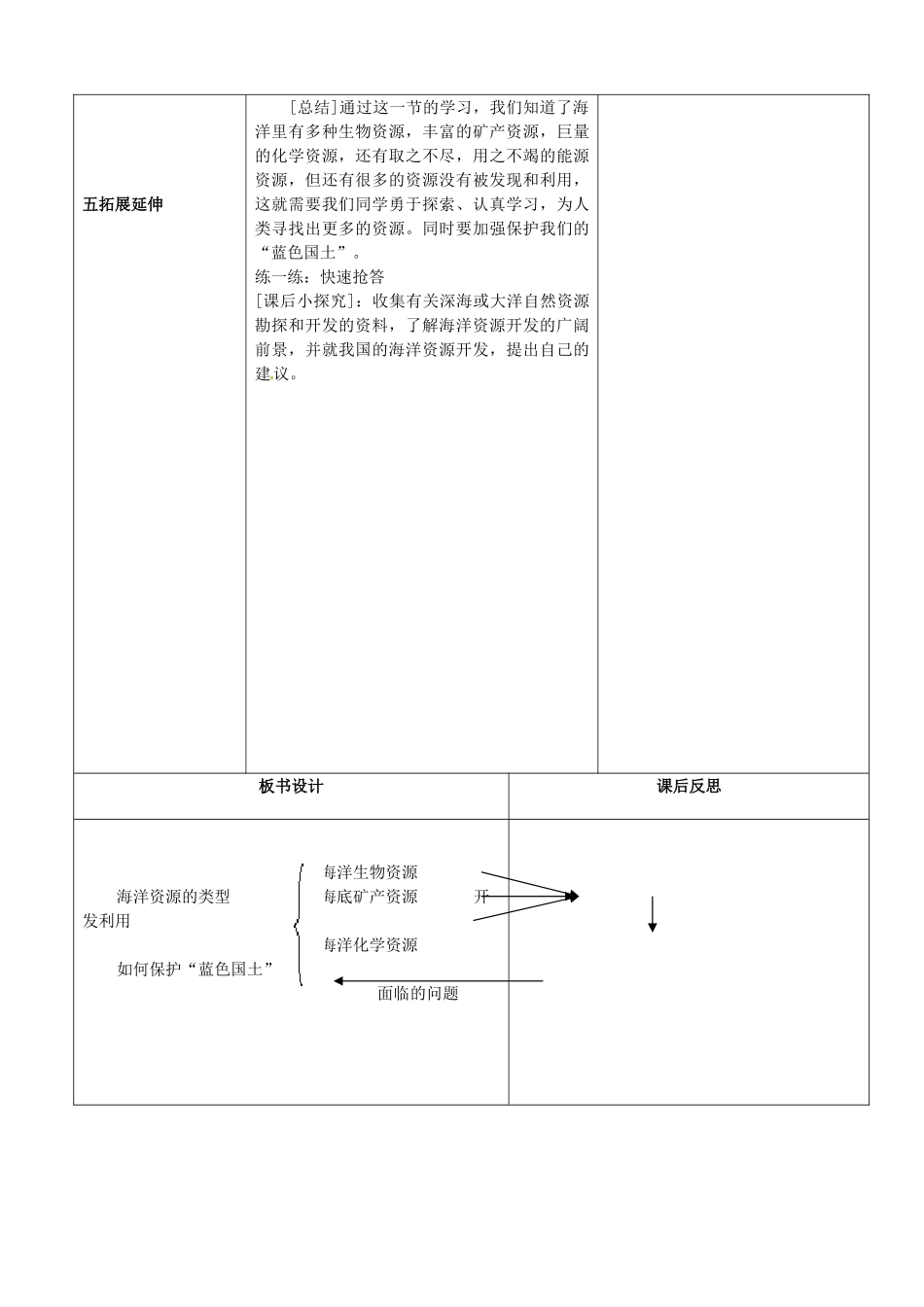 陕西省安康市紫阳县紫阳中学初中部八年级地理上册 3.4 中国的海洋资源教案 （新版）湘教版_第3页