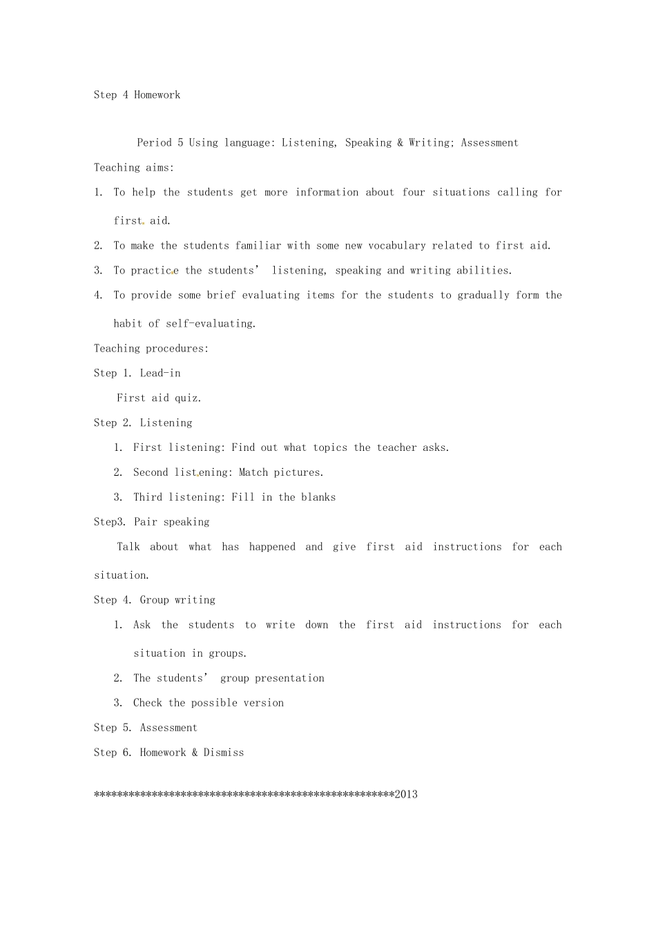 高中英语 Unit5 Period 4  Using language Reading & Discussion（11）教案 新人教版必修5_第2页