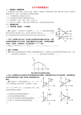 高二化学第二章化学平衡图象题总汇教案苏教版选修4