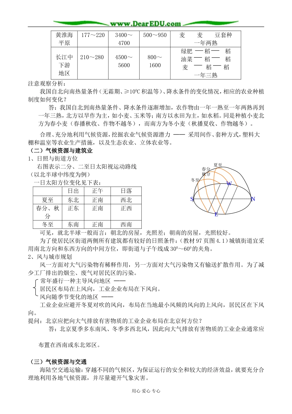 人教版高中地理必修上册气候资源教案_第2页