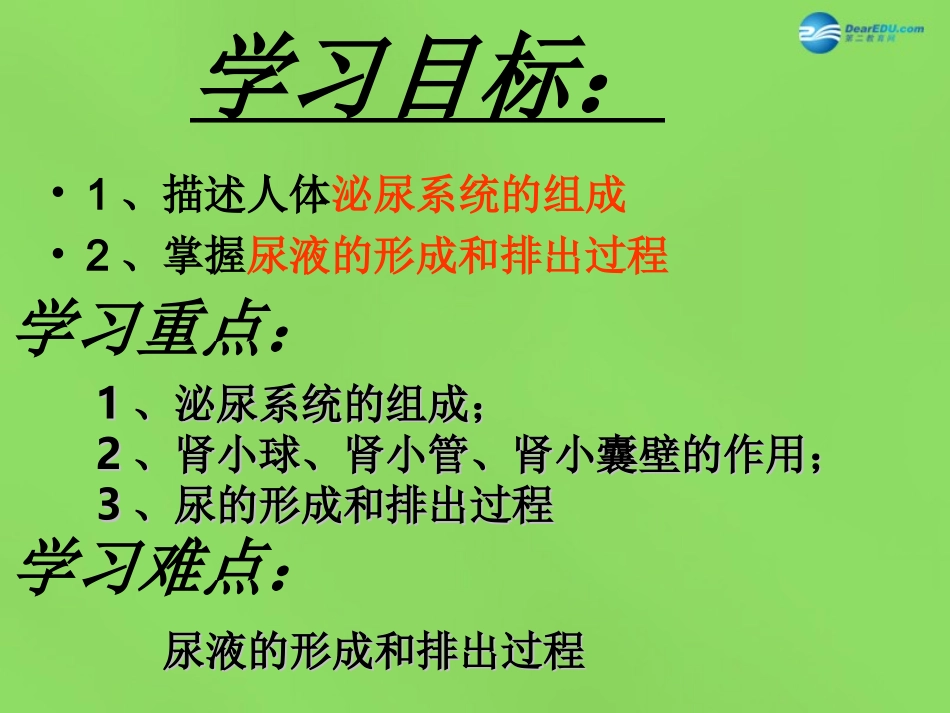山东省淄博市临淄区第八中学七年级生物下册 第五章 第一节 尿的形成和排出课件1 新人教版_第2页
