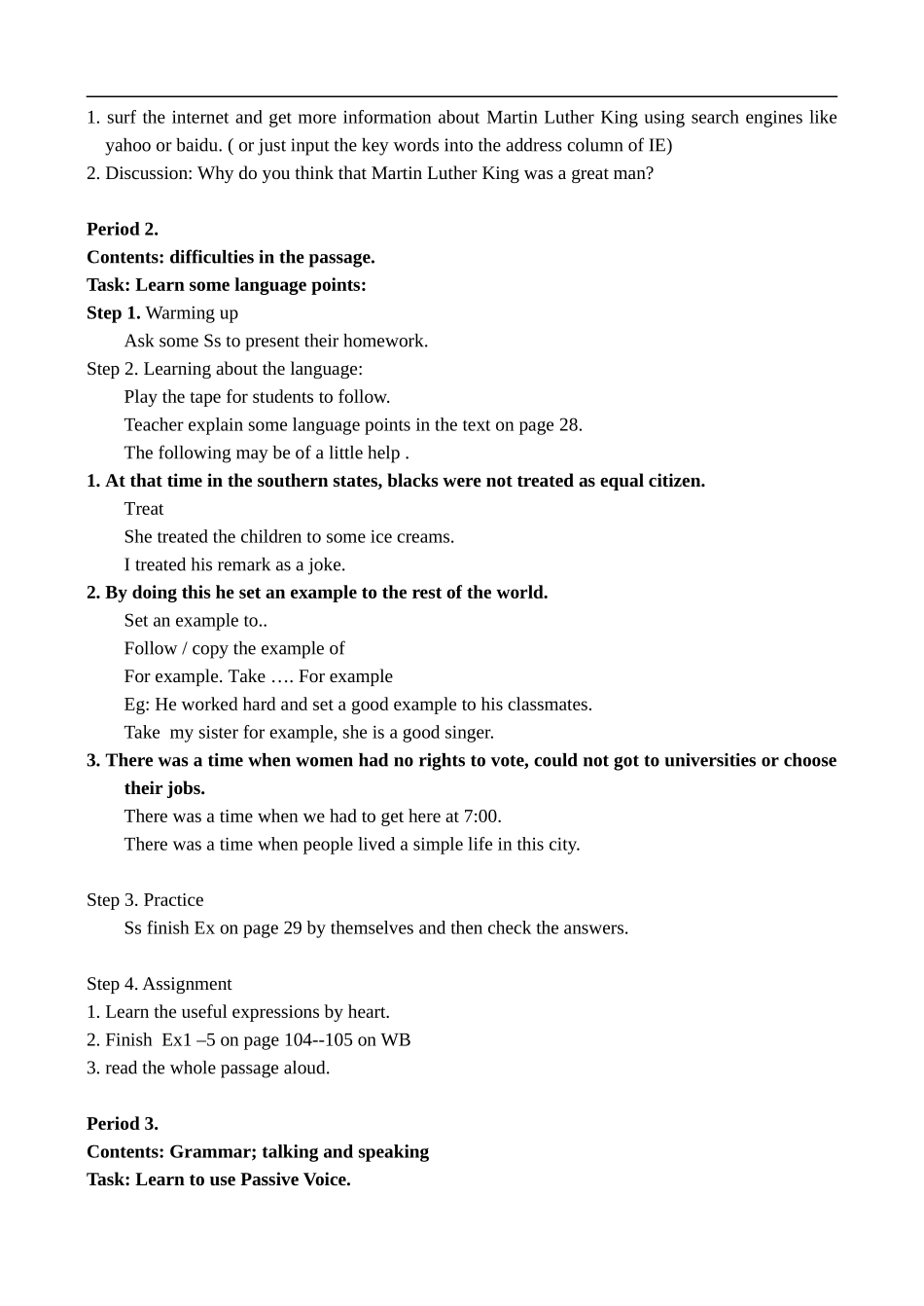 高二英语Unit（14） Freedom fighters  教案 人教版_第2页