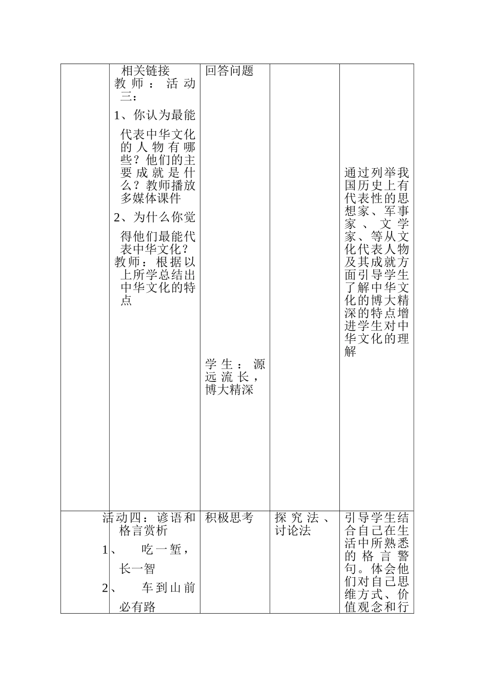 灿烂的中华文化表格式教案 _第3页