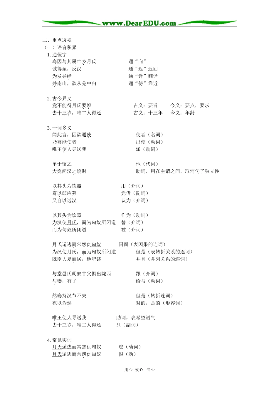高三语文《张骞》山东人民版知识精讲_第2页