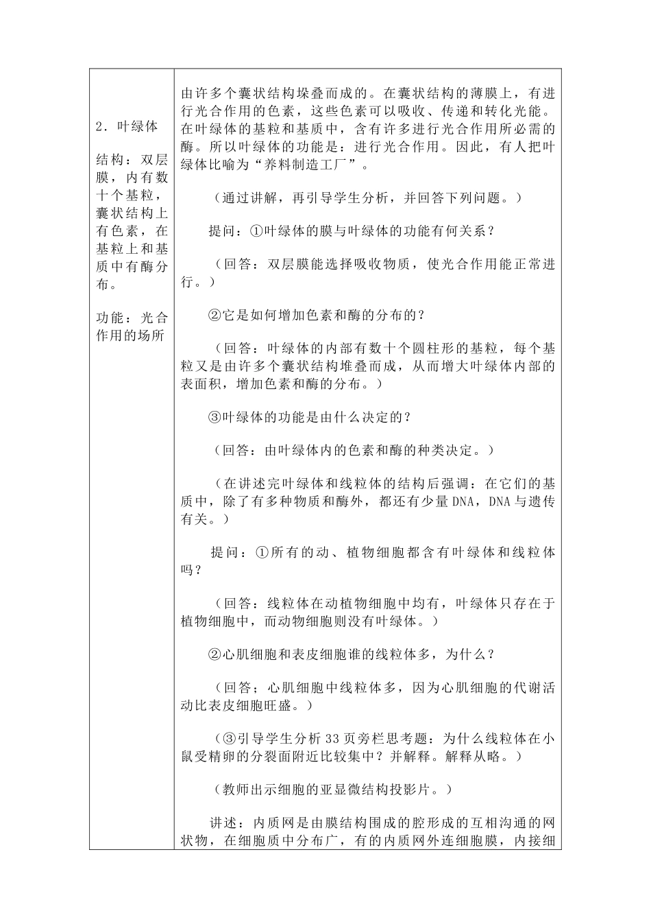 人教版高中生物必修1细胞质的结构和功能1_第3页