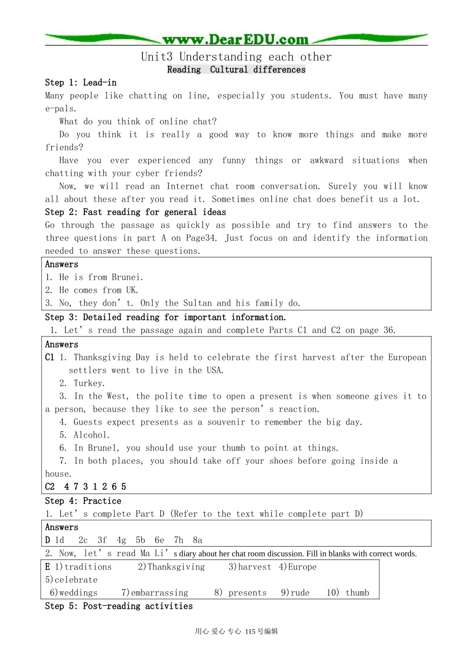 牛津版高中英语选修6Unit3 Understanding each other--Reading_第1页