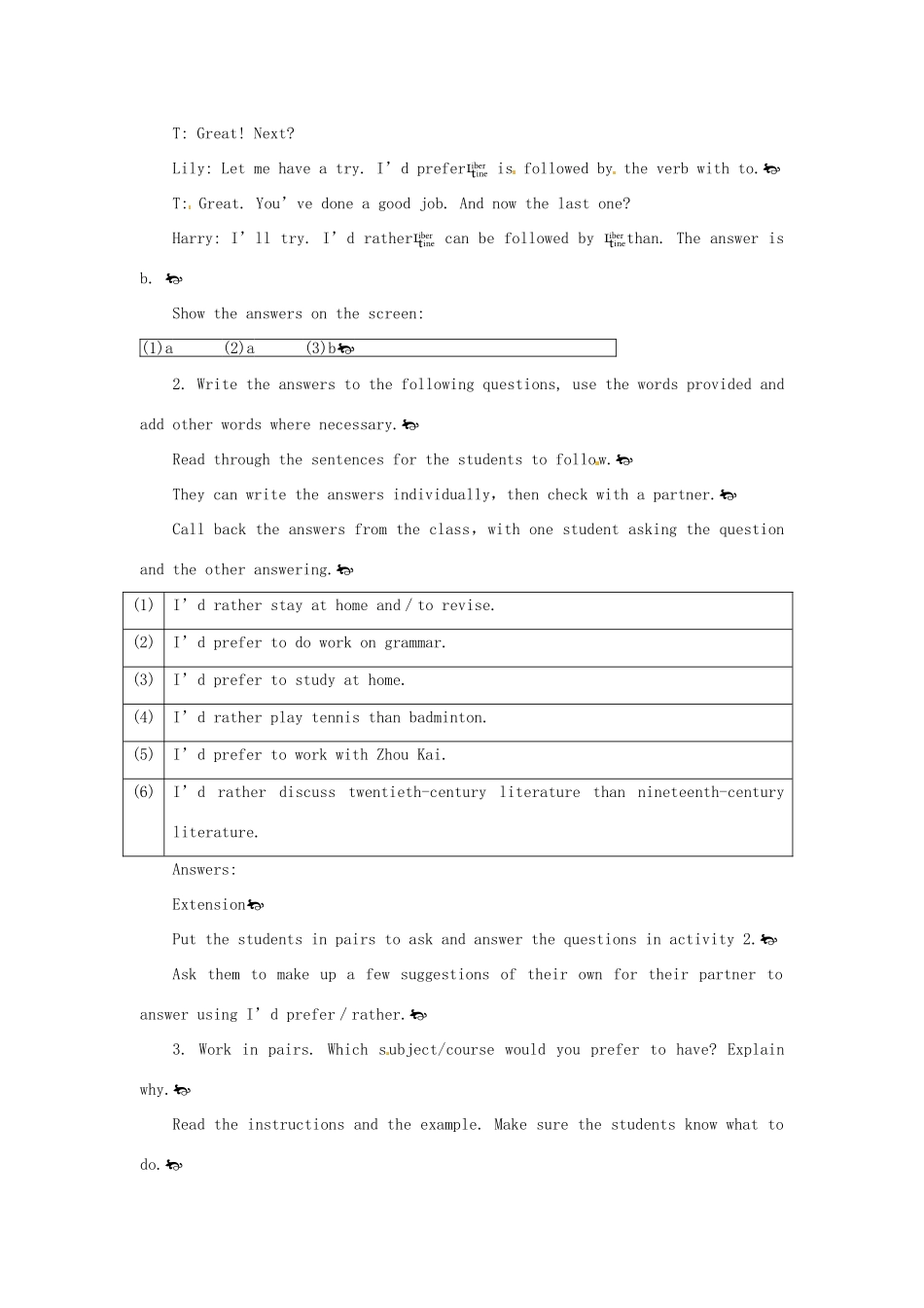 四川省三台县第一中学高中英语《Module 2 My New Teachers-6th period》教案 新人教版必修1_第3页