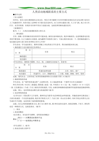 人教版高中地理必修下册人类活动地域联系的主要方式1