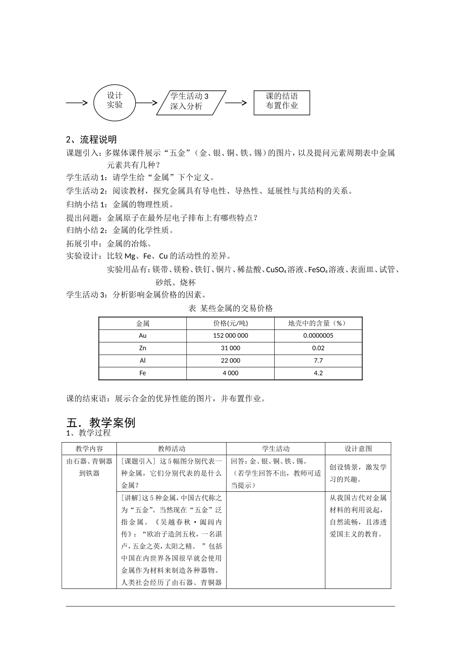 高二化学第一学期：8.1 应用广泛的金属材料——钢铁 教案（第2课时）沪科版_第2页