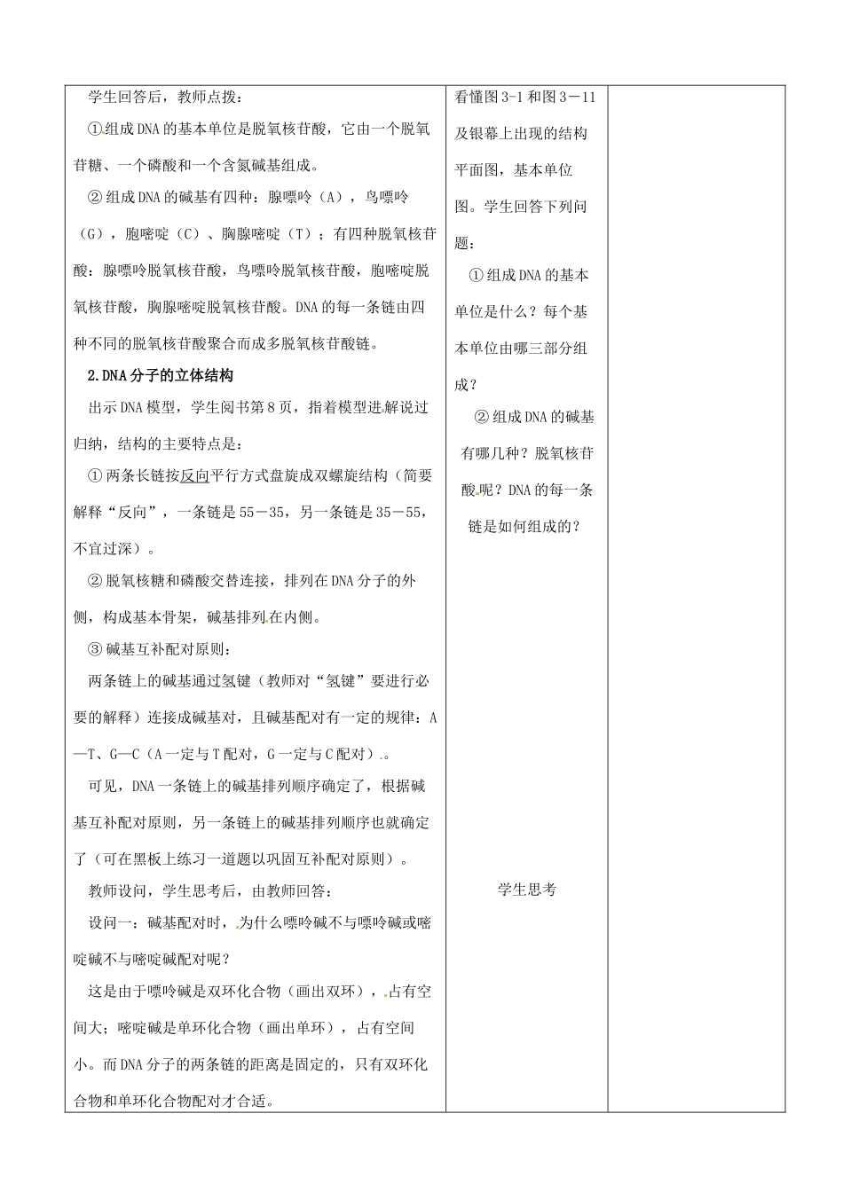 山东省郯城县第三初级中学高三生物上册《DNA的复制》教案 新人教版_第2页
