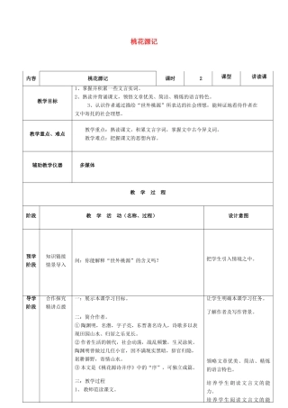 八年级语文下册 第25课《桃花源记》教案 语文版-语文版初中八年级下册语文教案