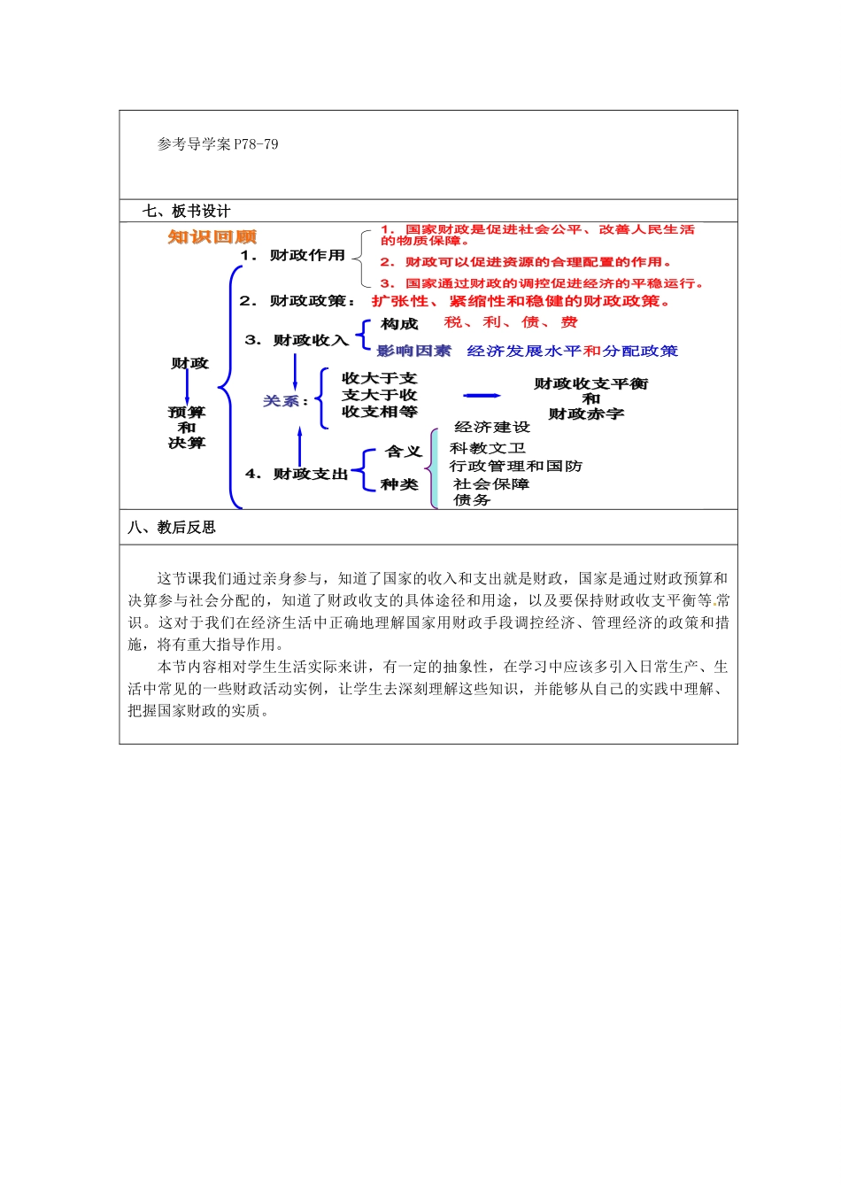 高中政治 第8课 财政与税收 第1框 国家财政教案 新人教版必修1-新人教版高一必修1政治教案_第3页