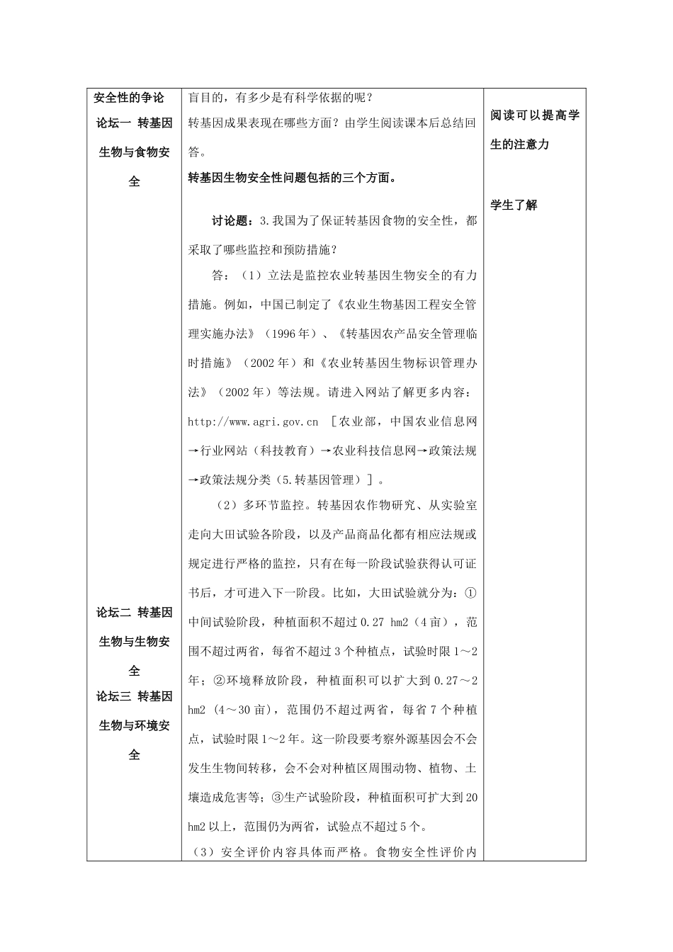 湖南省蓝山二中高中生物 4.1 转基因生物的安全性教案 新人教版_第2页