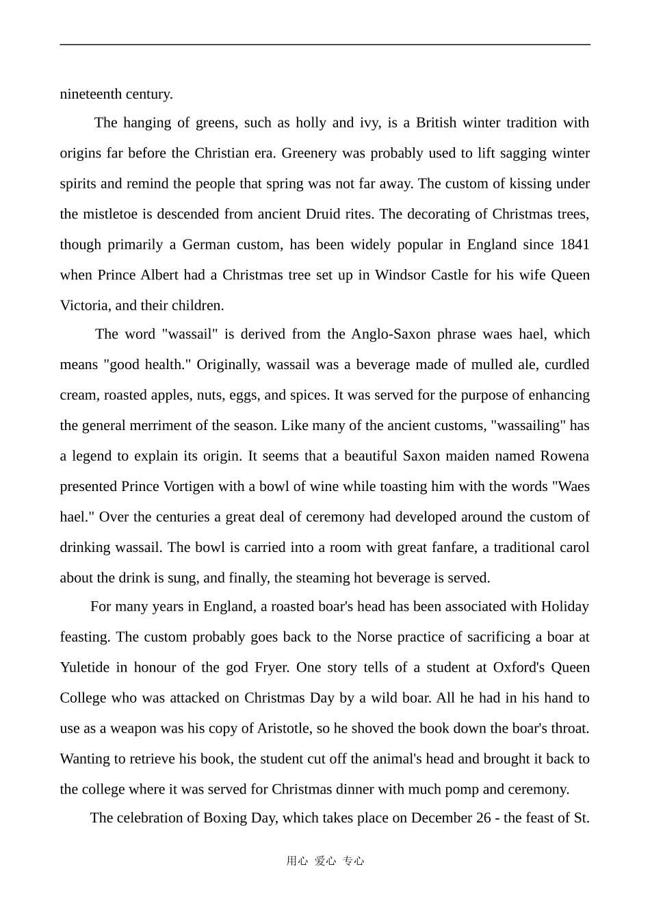 高中英语Unit2 The United Kingdom文章 Christmas In BRITISH ISLES人教版必修五_第2页