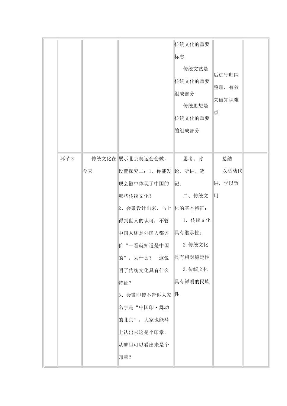 高中政治 文化的继承性与文化发展教学设计-人教版高中全册政治教案_第2页