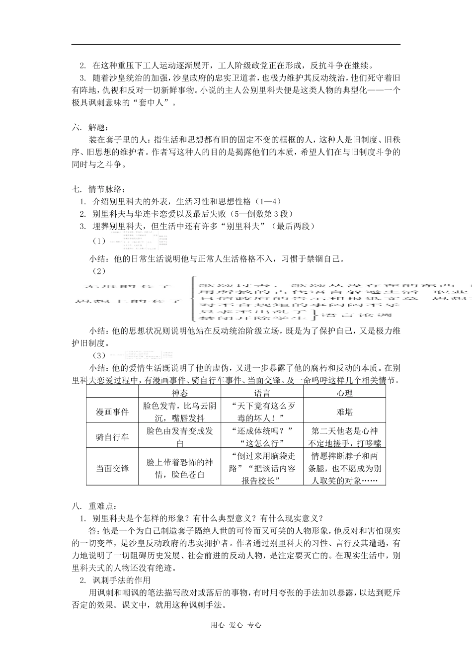 高一语文《装在套子里的人》人教版知识精讲_第2页