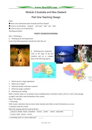 外研版英语必修10 Module2 Australia and New Zealand-Introduction and Reading44