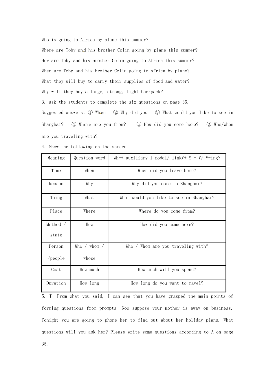 山东省冠县武训高级中学高中英语 unit2（task(2)）教案_第2页